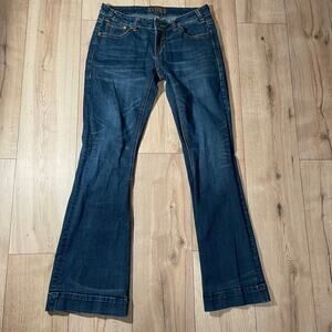 Rock & Roll Denim Jeans Cowgirl Trouser Flare Womens 8 Low Rise